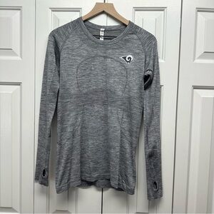 Lululemon‎ Heather Gray Swiftly Tech Longsleeve LA Rams Logo Size 10